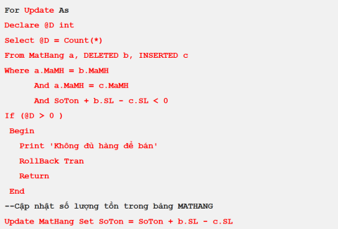 trigger trong sql server 2014