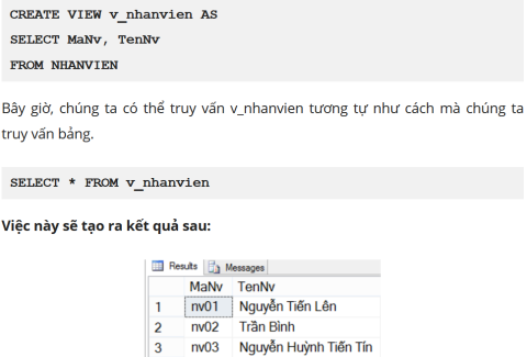 view trong sql server 2014