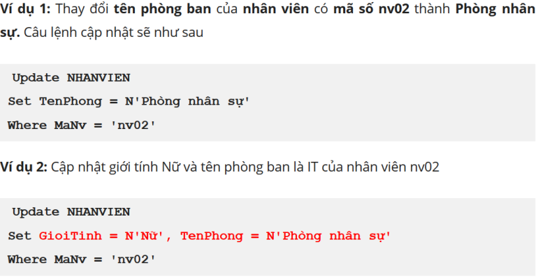 cap nhat du lieu trong sql server 2014