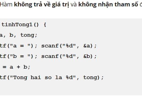 ham trong c