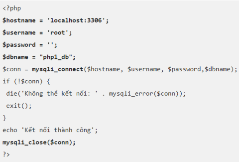 ket noi php voi mysql